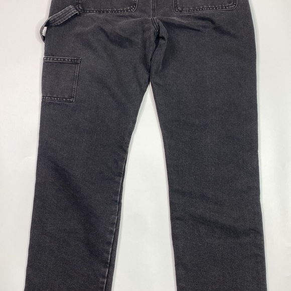 No Boundaries Black Paint Splatter Straight Leg Denim Carpenter Jeans 32x32 - Picture 6 of 12